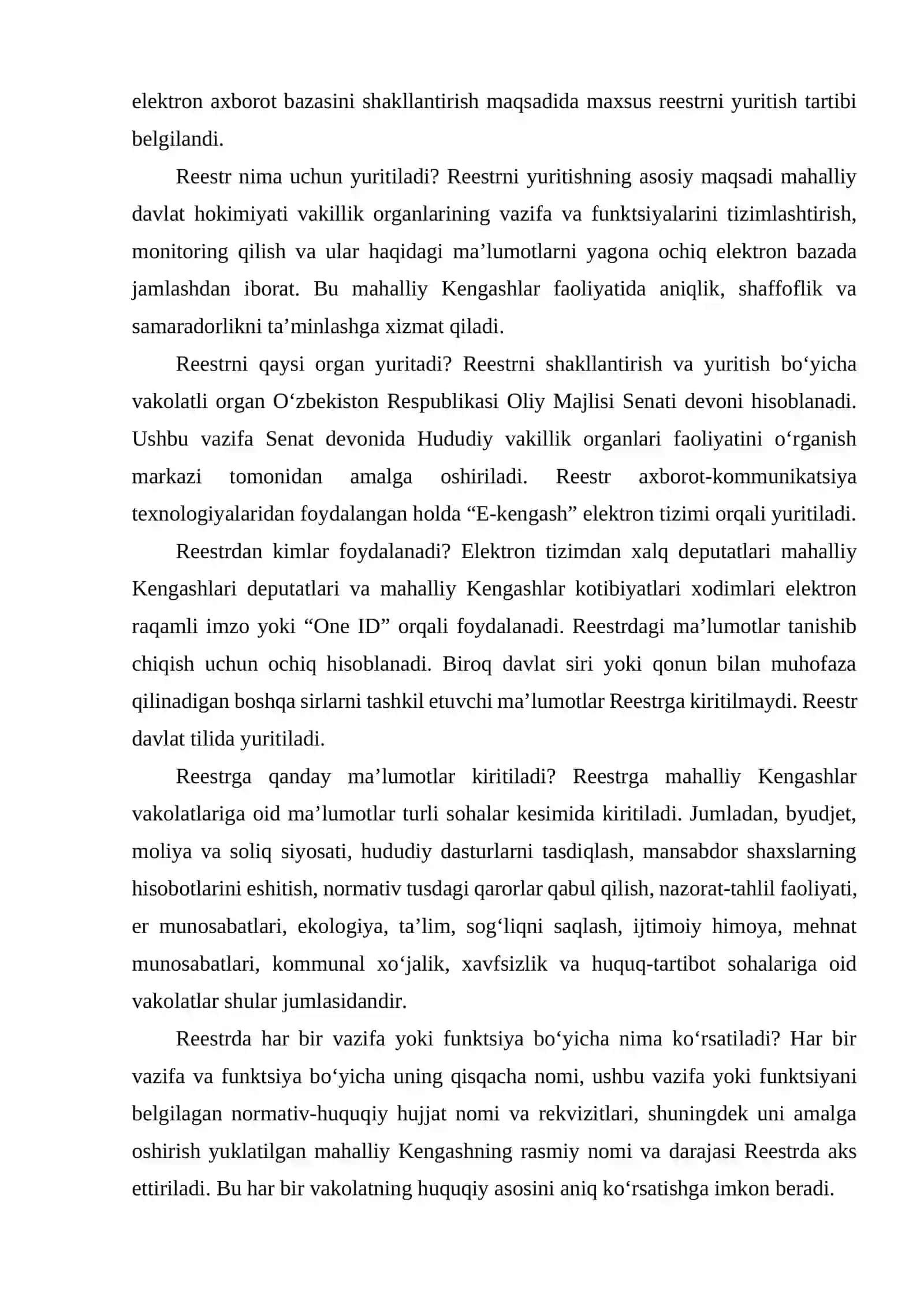 UMUMIY VA MAXSUS VAKOLATLI DAVLAT ORGANLARINING FAOLIYATI VA VAKOLATLARI 4