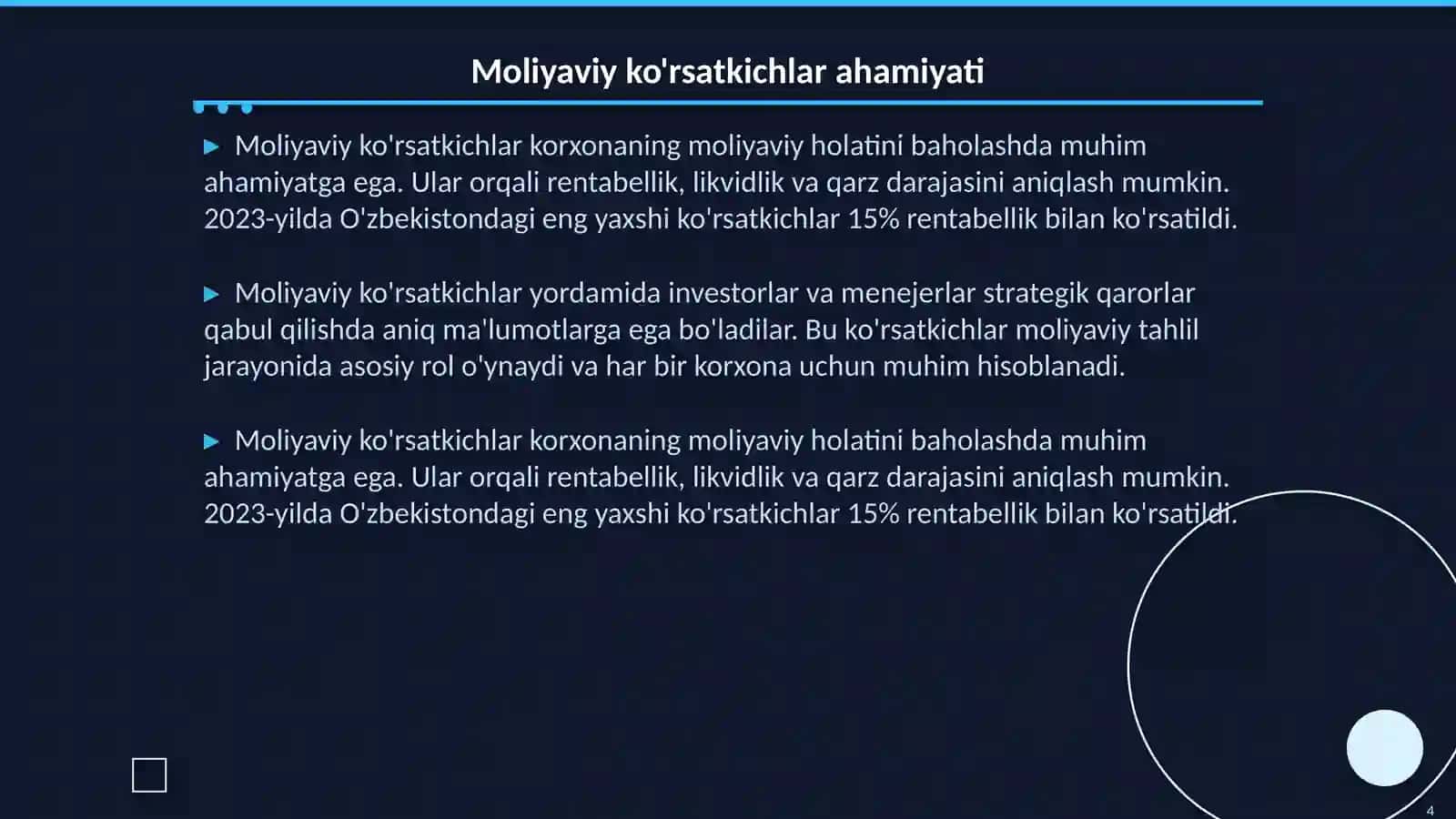 Moliyaviy natijalar tahlili 4