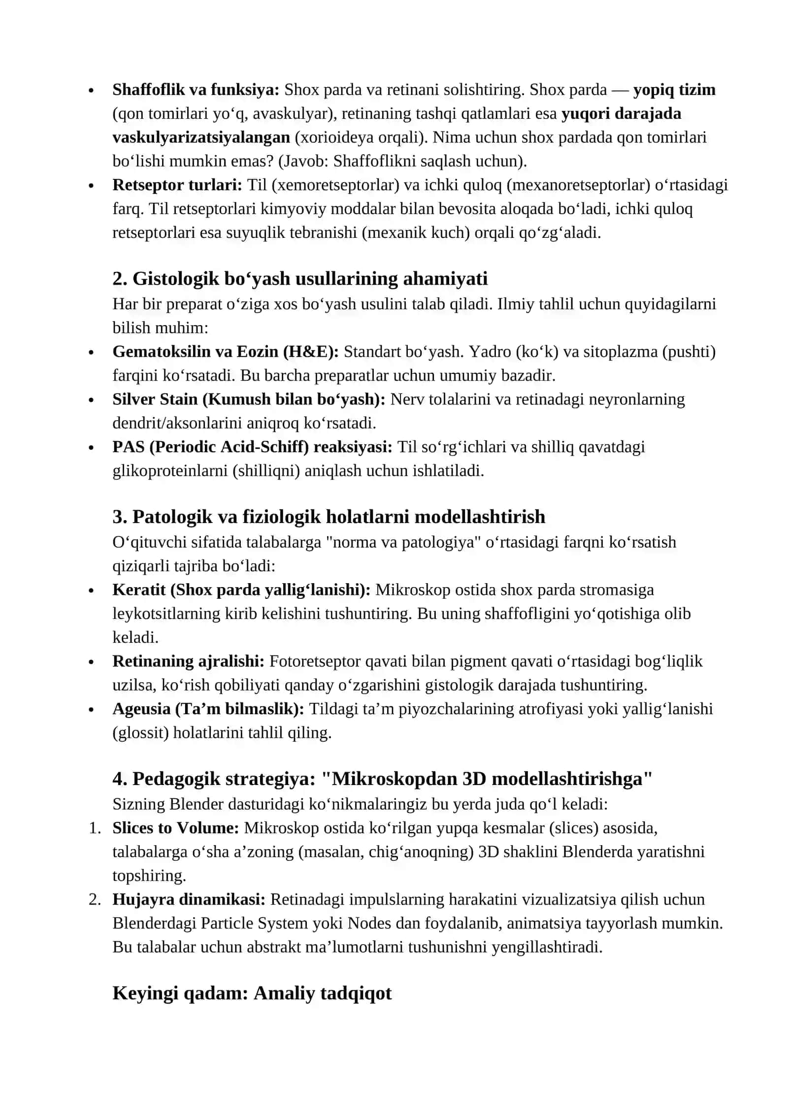 Muguz parda, to`r parda, til va eshituv azosi preparatlari mikroskopda o`rganish 4