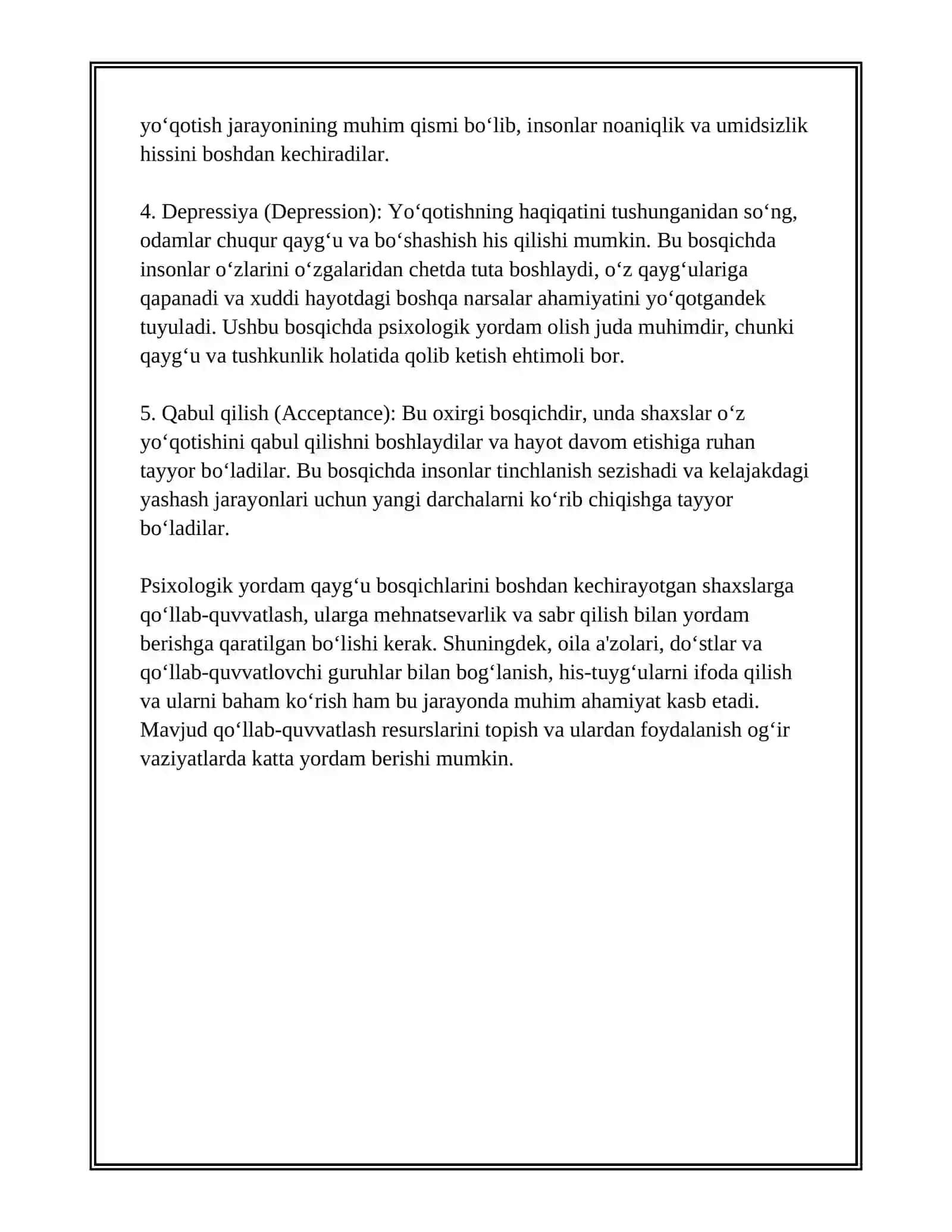 QAYGʻU BOSQICHLARI VA ULARDA PSIXOLOGIK YORDAM BERISH 4