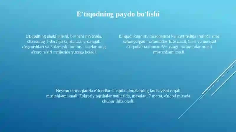 Dalillash va ishonch-e`tiqosning shakllanishi jarayoni 4