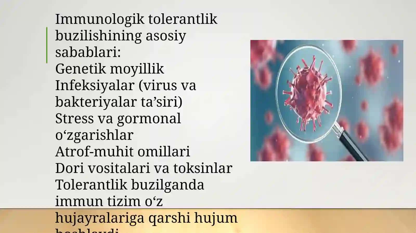Immunologik tolerantlik nuqsonlari. Autoimmun kasalliklar 4