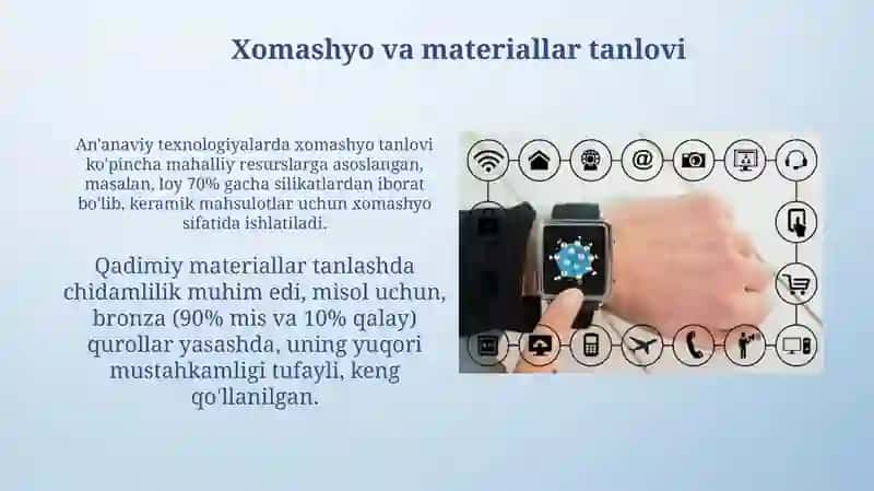 Ananaviy texnologiyalarning oʼziga xosliklari 4