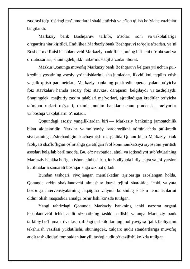 Markaziy Bank Mustaqil Organ 4