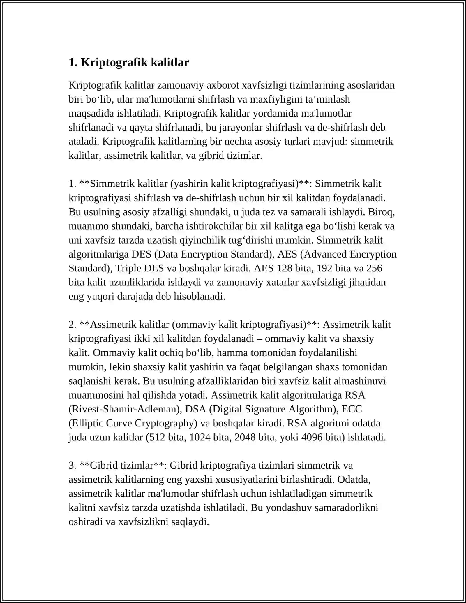 AXBOROTNI XIMOYALASHNING KRIPTOGRAFIK USULLAR 4