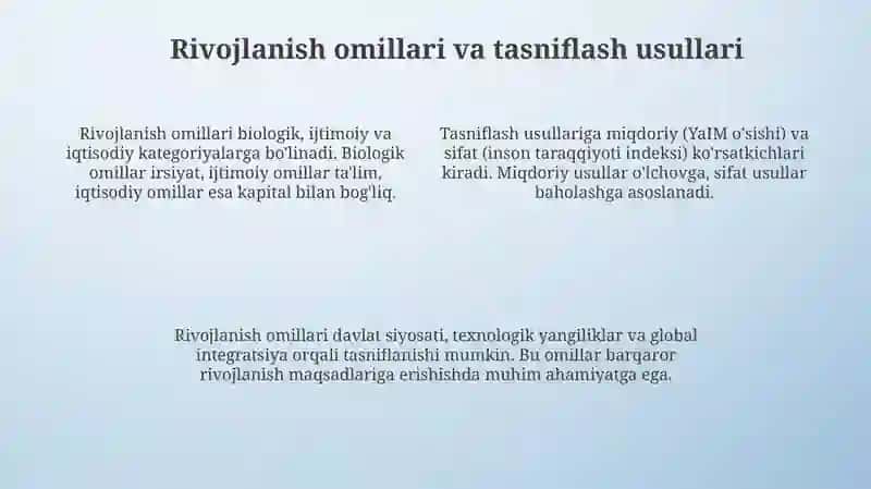 Rivojlanishning umumiy qonunlari va kategoriyalari 4