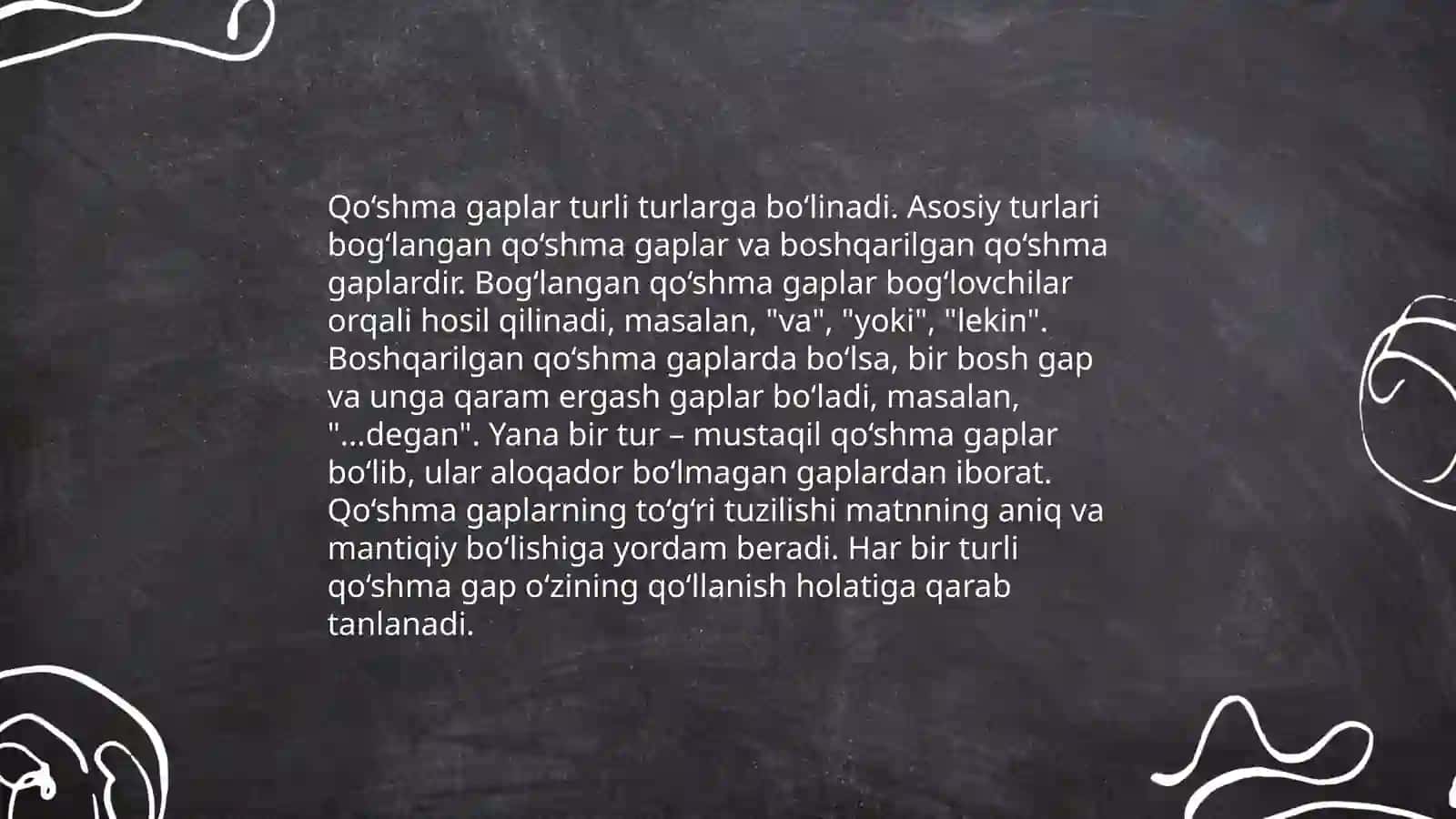 Qo'shma gaplar 4