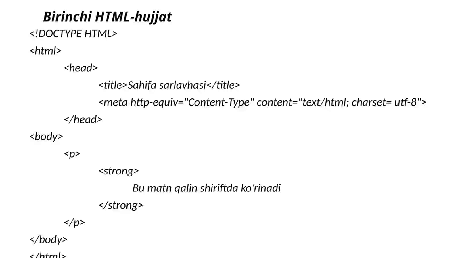 2-mavzu.Gipermatnlibelgilashtili(HTML) 4