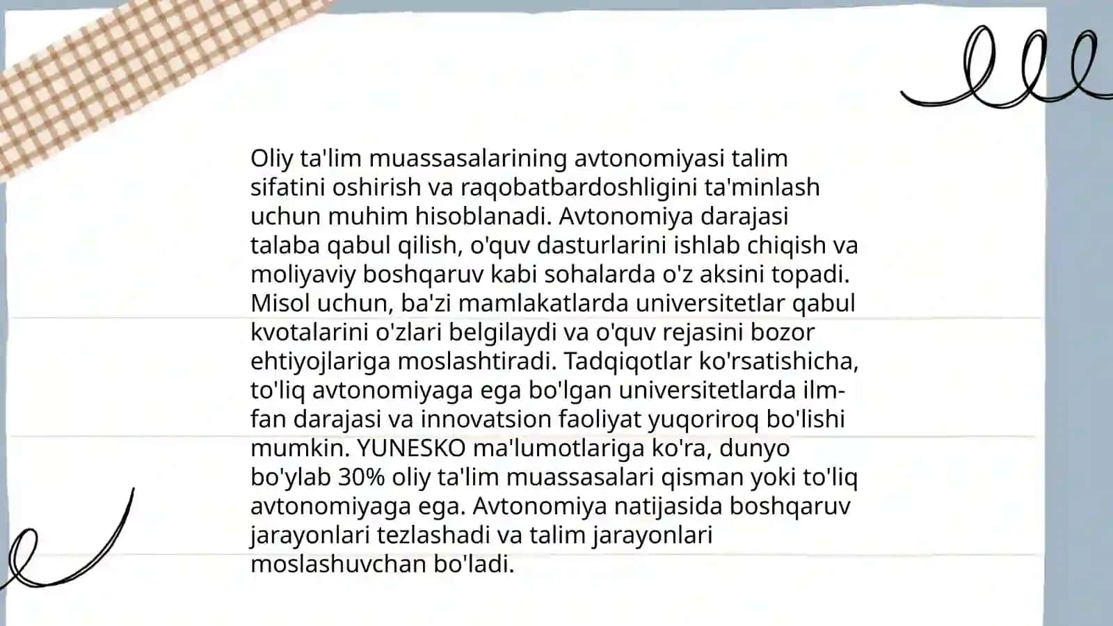 Oʻzbekiston Respublikasida taʼlim soxasidagi amalga oshirilgan isloxotlar 4