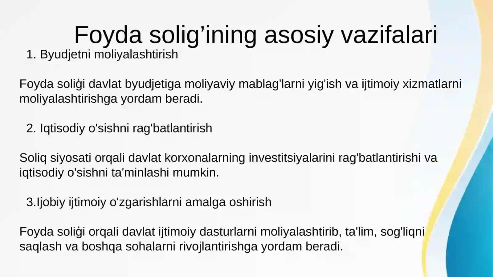 Foyda solig'ining iqtisodiy mohiyati va joriy etilish bosqichlari 4