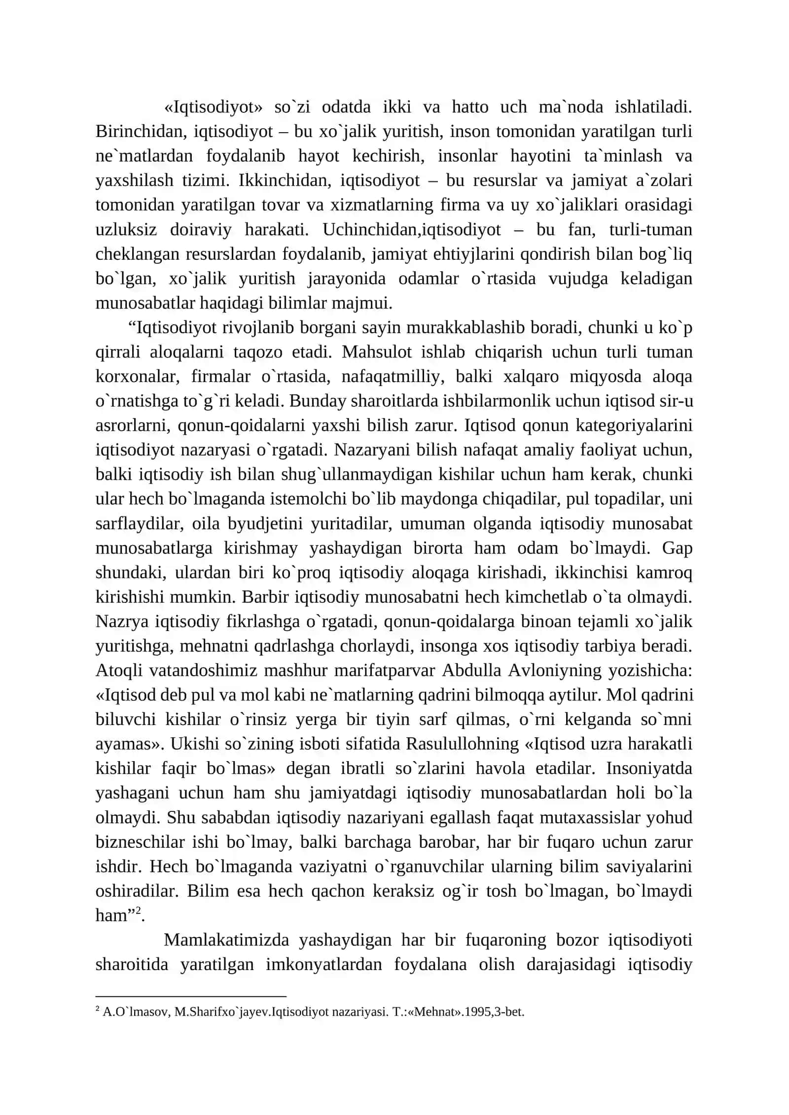 Iqtisodiyot nazaryasining fan sifatida shakllanishi va undagi asosiy talimotlar 4