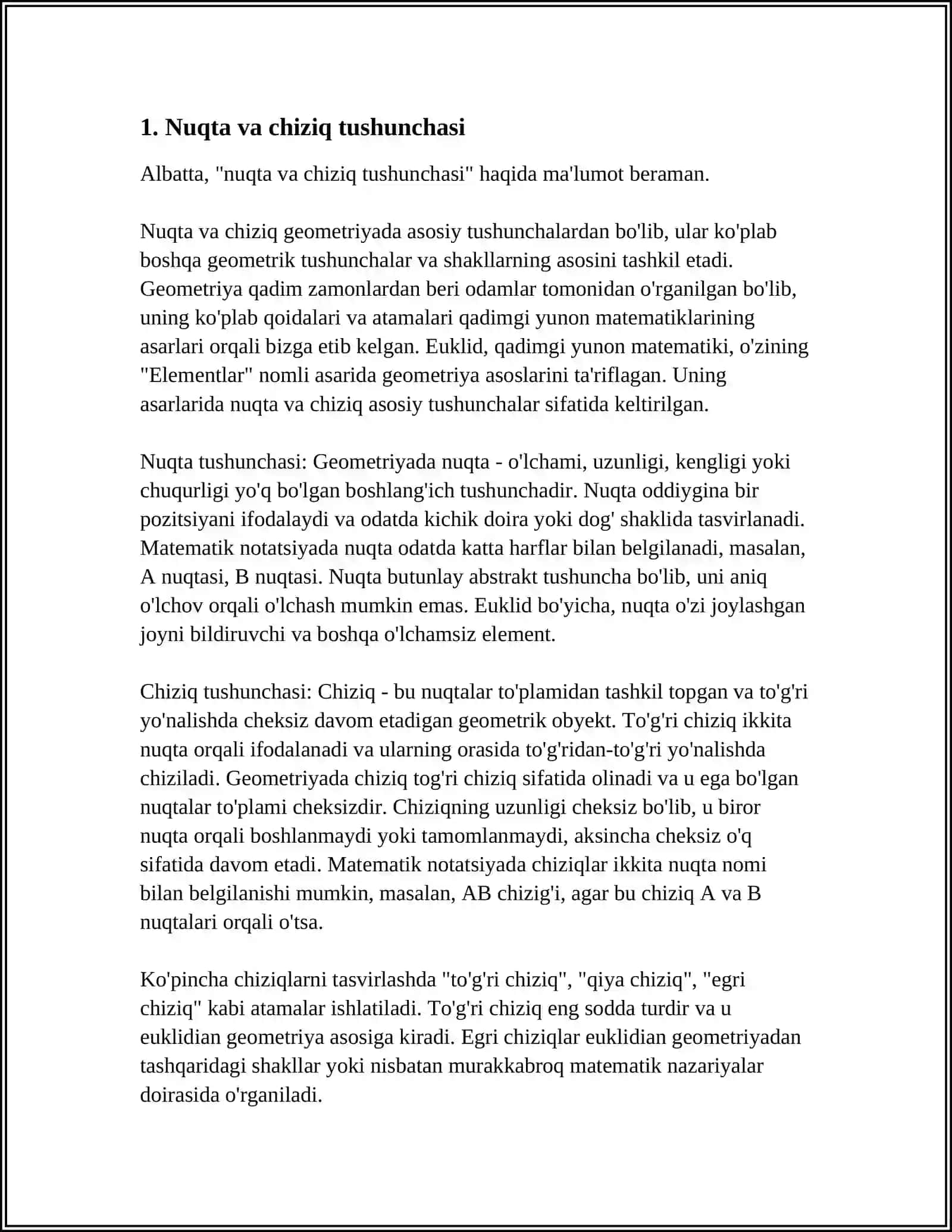 GEOMETRIYANING DASTLABKI MATEMATIK TUSHUNCHALARI VA ULARNING ILG’OR ILMIY IZLANISHLARGA TA’SIRI 4