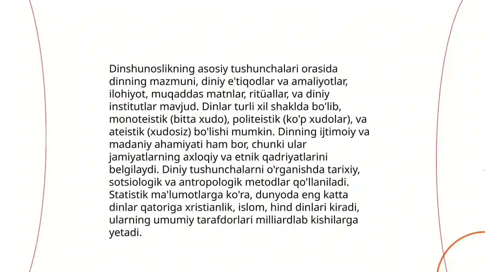 Dinshunoslik fanining predmeti va funksiyalari 4