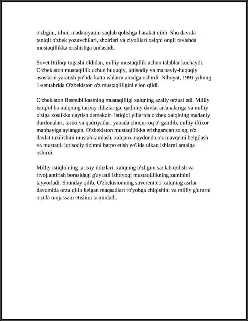 MILLIY ISTIQLOL-XALQ ORZUSI 4