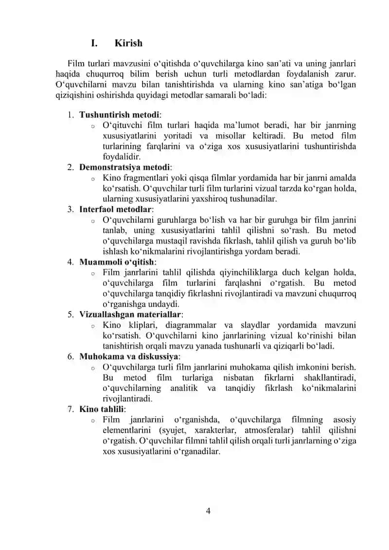Types of film 4