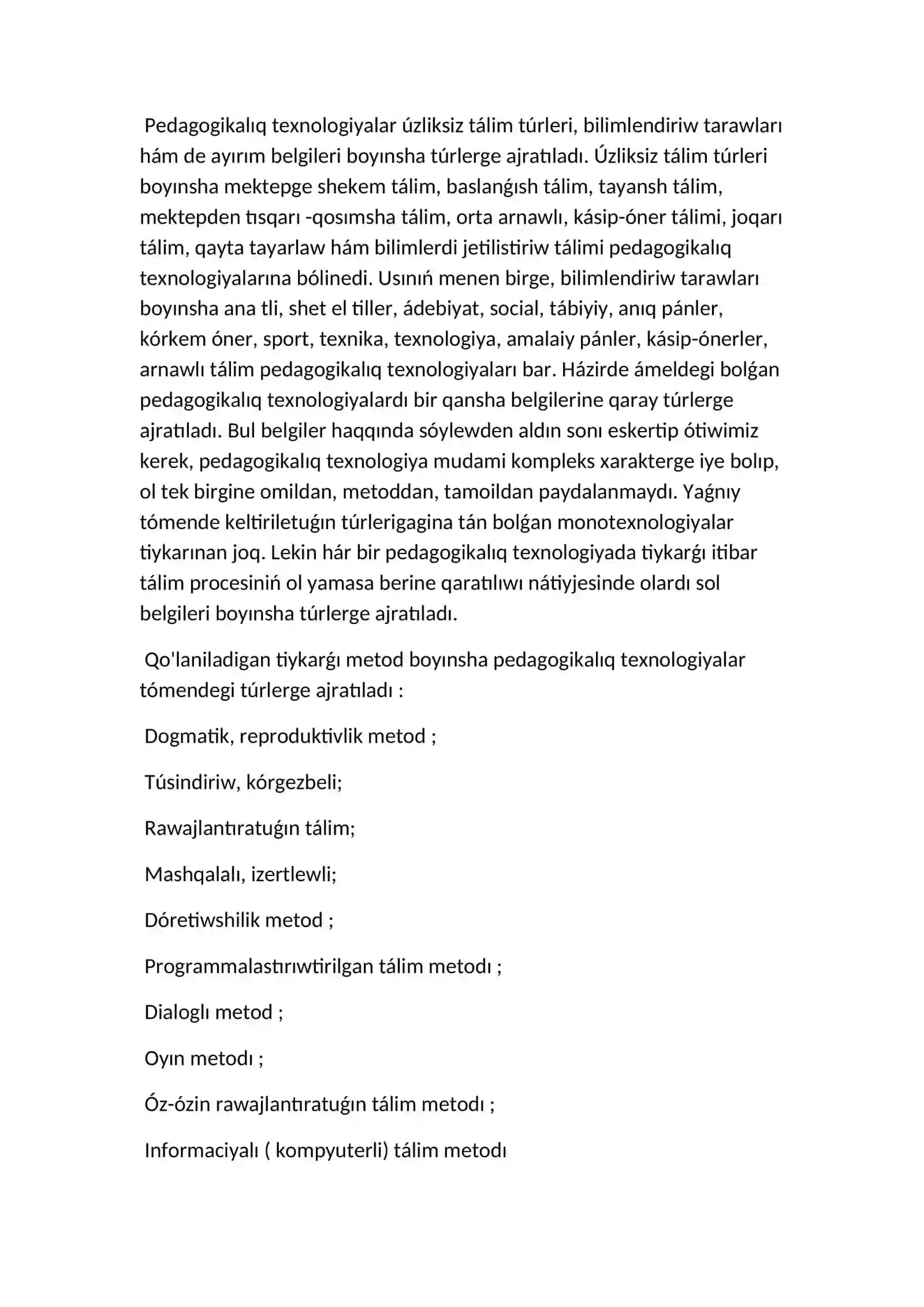 Kreativ tálimde pedagogikalıq texnologiyalardan paydalanıw 4