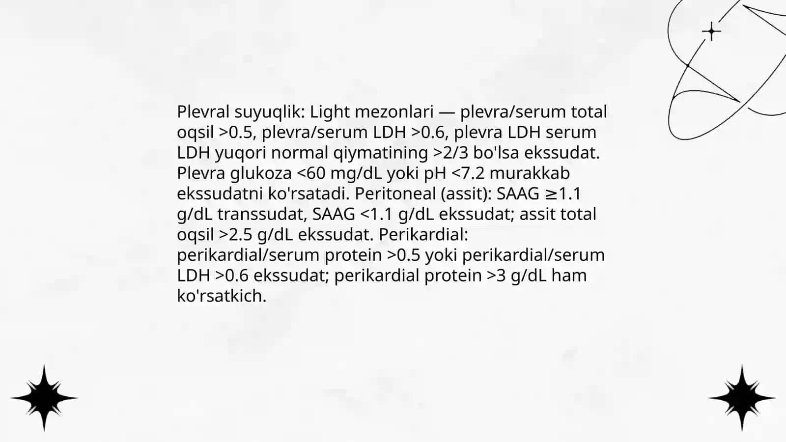 Ekssudat va transsudat tahlili 4