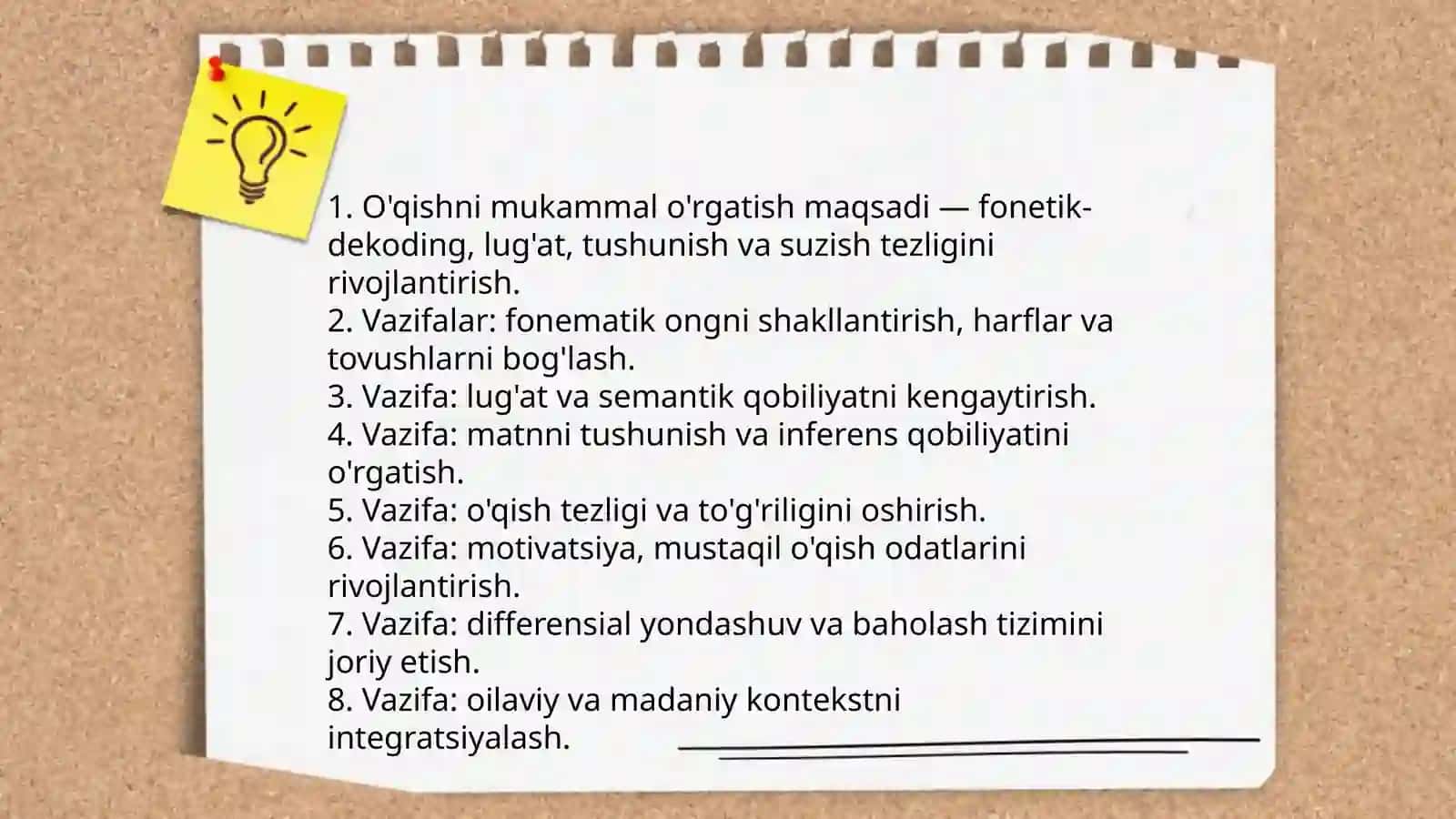 Savod o'rgatishning asosiy davri o'qish darsi uchun metodik tavsiyalar 4