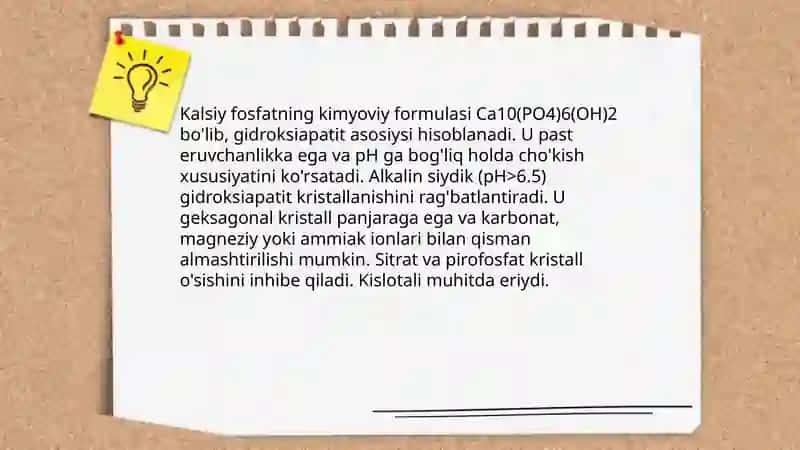 Tosh kasalliklarining kimyoviy asoslari 4