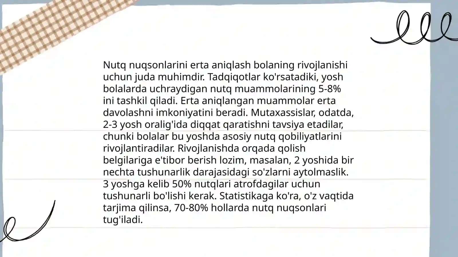 Nutqida nuqsoni bor bolalar 4