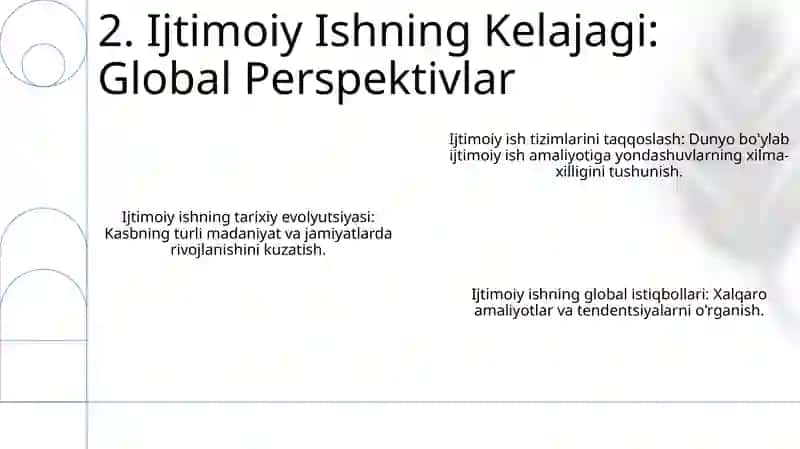 Ijtimoiy ish tarixi va xorijiy tajriba o'quv fani sifatida 4