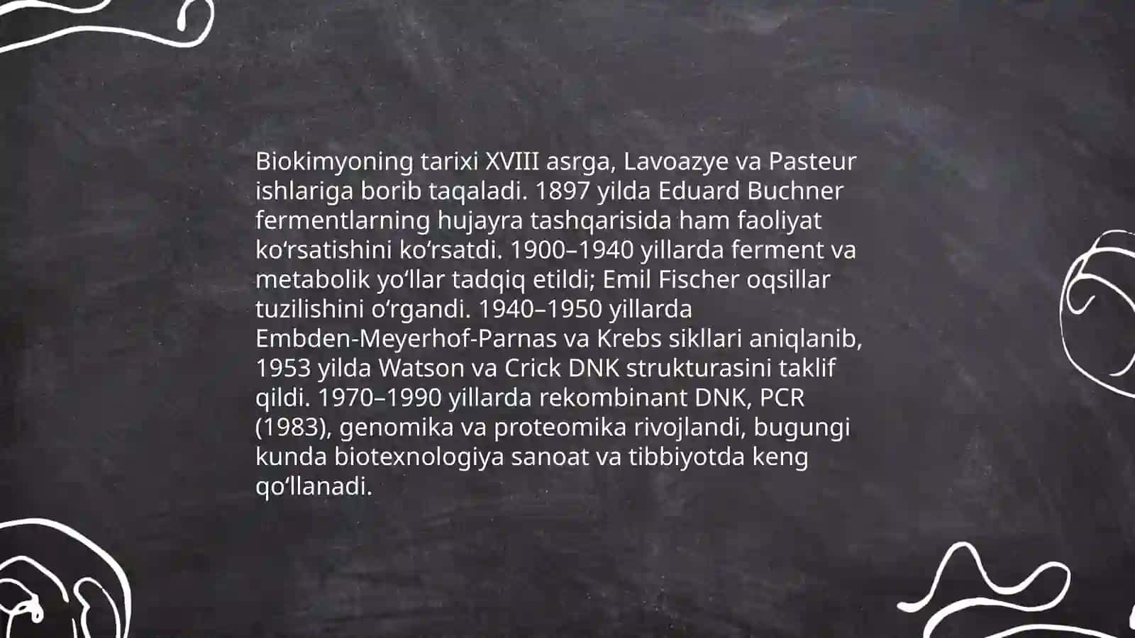 Biokimyo fani va uning vazifasi 4