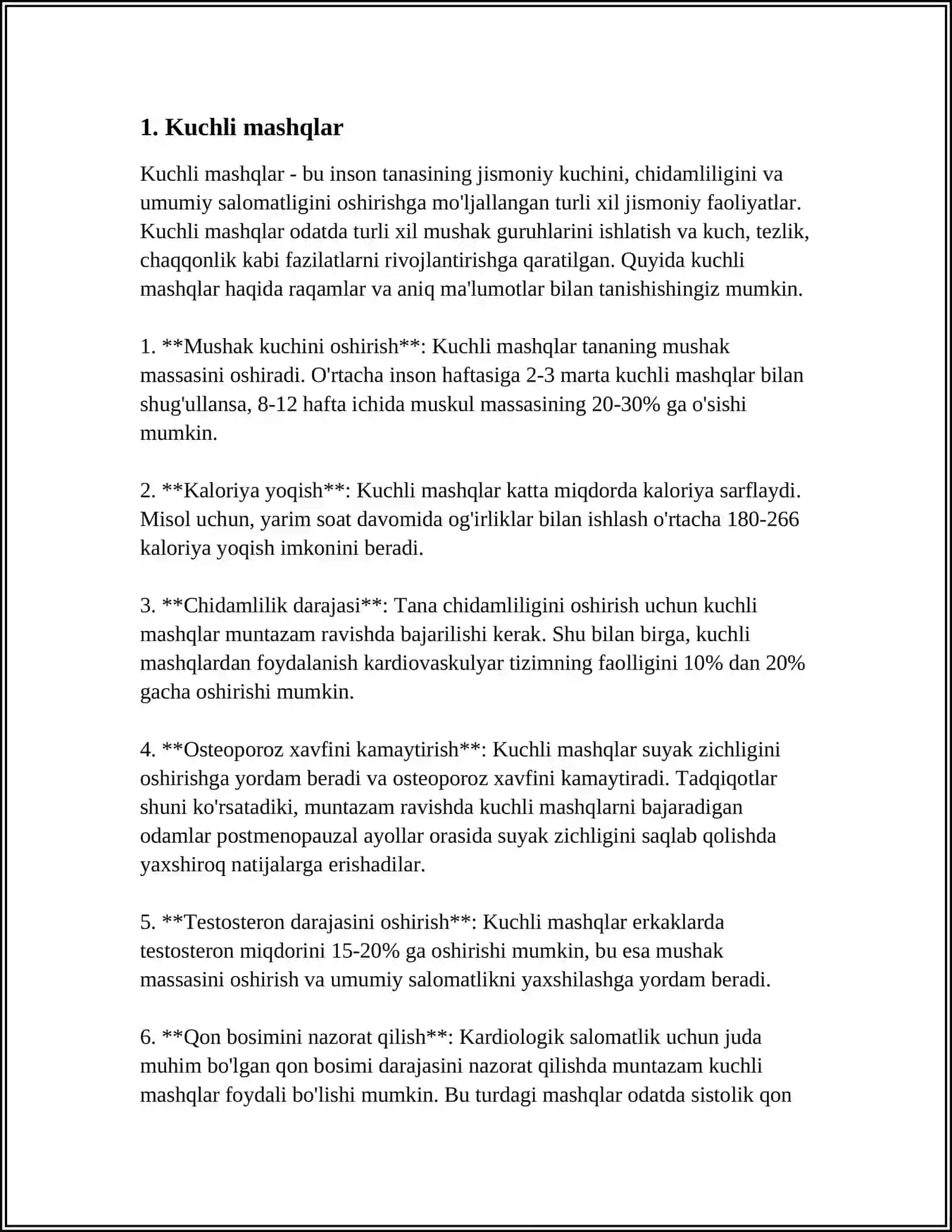 KUCH, CHIDAMLILIK, TEZLIK, EPCHILLIK VA EGILUVCHANLIK SIFATLARINI RIVOJLANTIRISHDA QO'LLANILADIGAN USULLAR 4