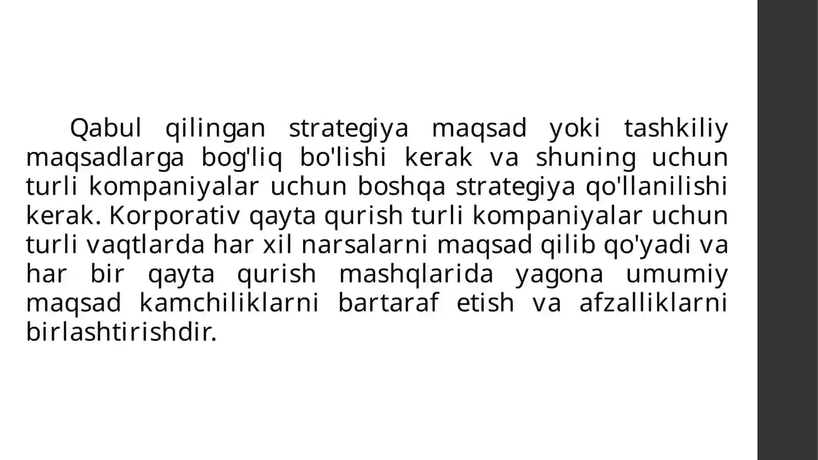 Korporativ tuzilmalarning qayta tashkil etish turlari va tugatish tartibi 4