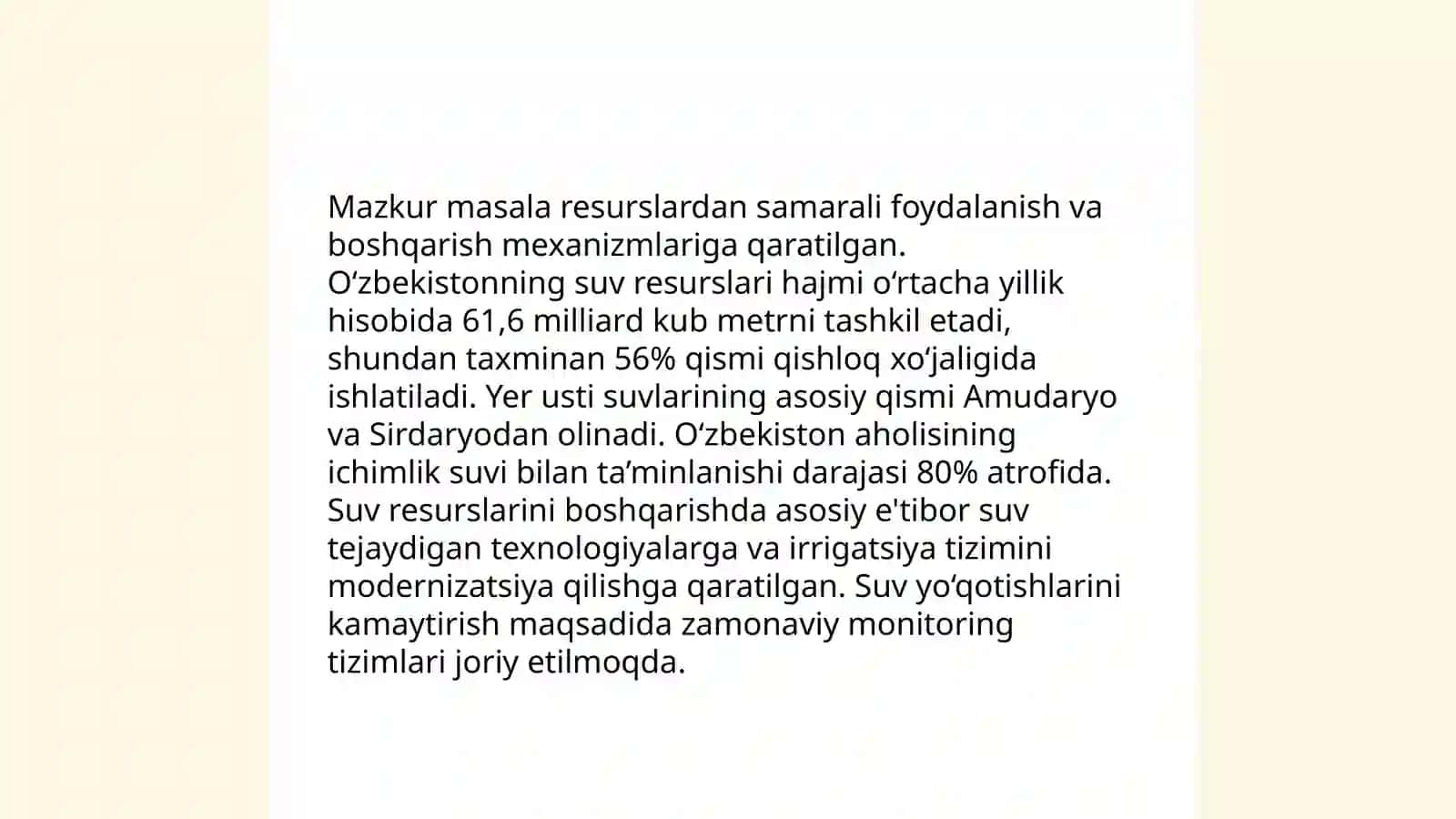 Tabiiy resurslardan oqilona foydalanish va ularning barqarorligi 4