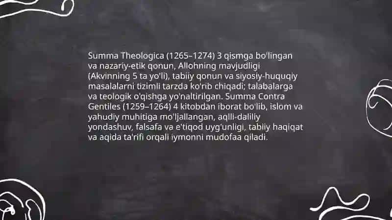 Foma akvinskiyning hayoti, siyosiy-huquqiy qarashlari va asarlarining mohiyati 4