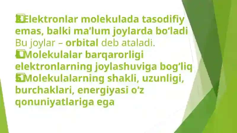 Molekulyar tuzilish nazariyasi bilan klassik va kvant kimyoviy yo’nalishlarni taqqoslash 4