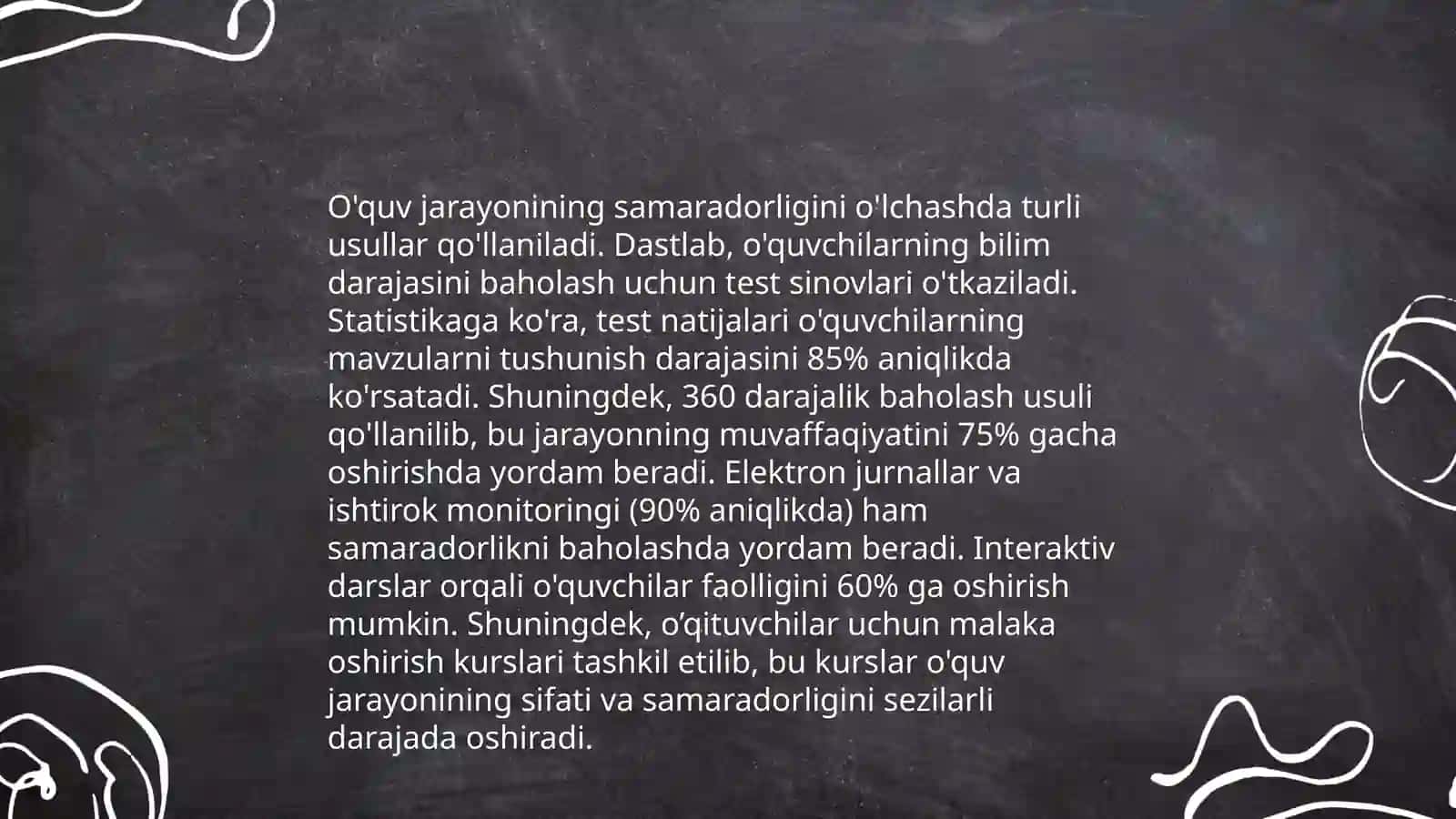 Taʼlim metodlari va vositalari. Taʼlimni tashxis etish Abdumalikova Lobar 4
