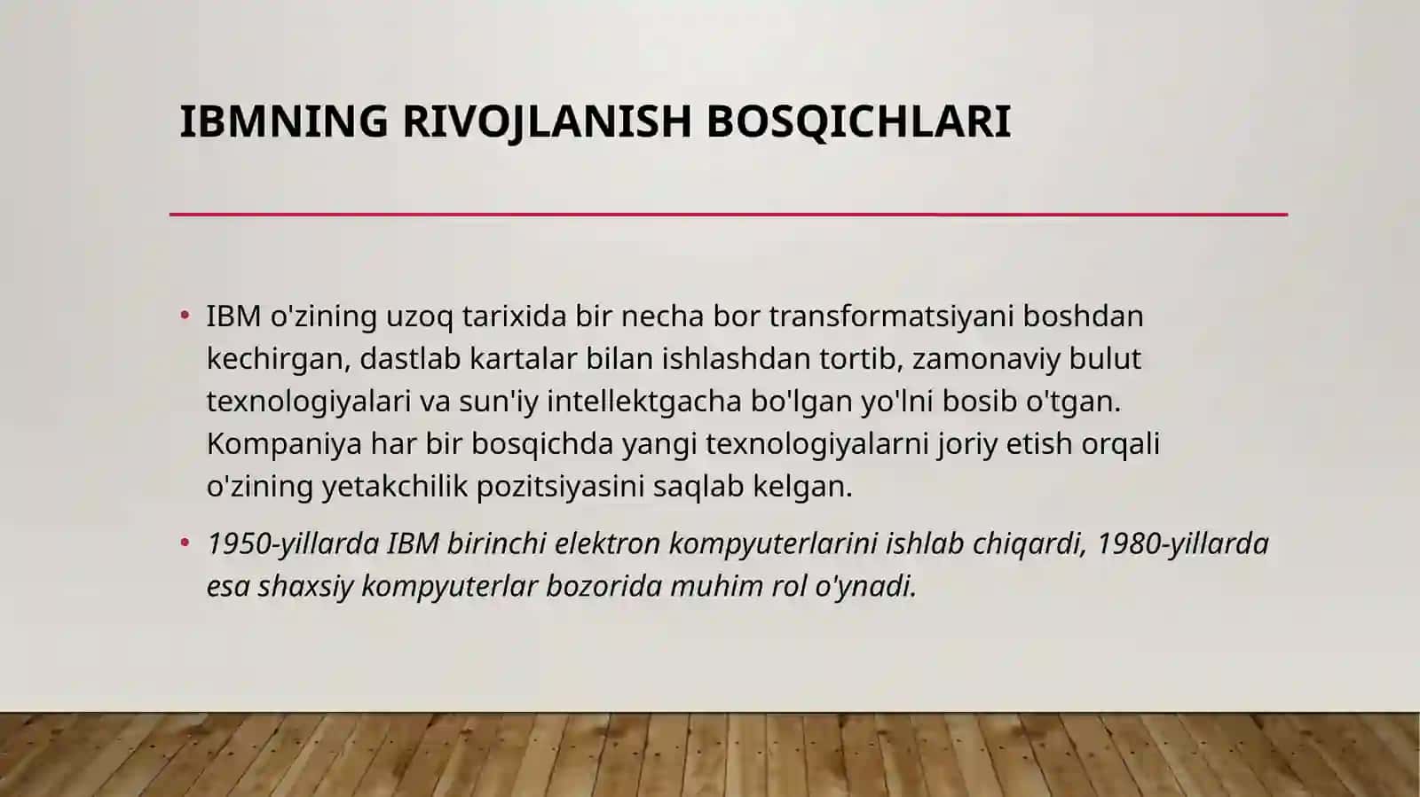 IBM KOMPANIYASI 4