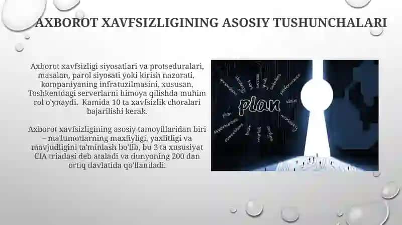 Axborotlar himoyasi. Himoyalashning texnik va dasturiy vositalari 4