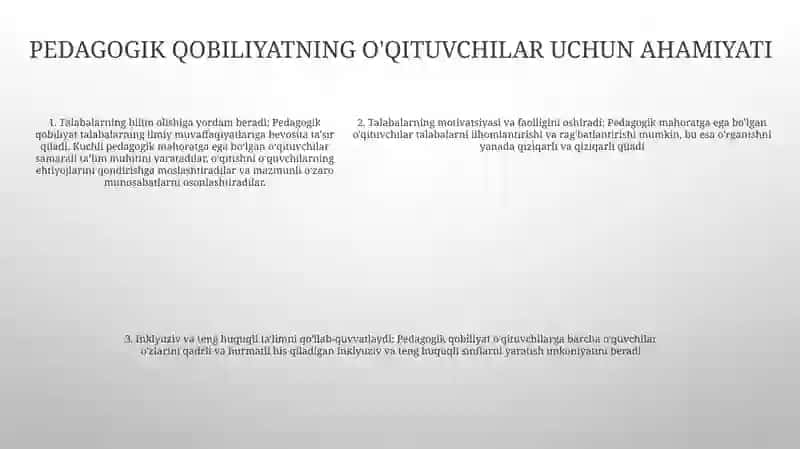 Pedagogik Qobiliyat. Bo‘Lajak O‘Qituvchilarni Tayyorlashga Qo‘Yiladigan Talablar 4