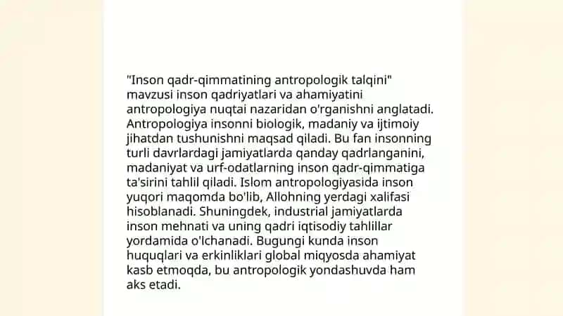 Insonning Qadr-qimmati: Falsafiy Asoslar 4