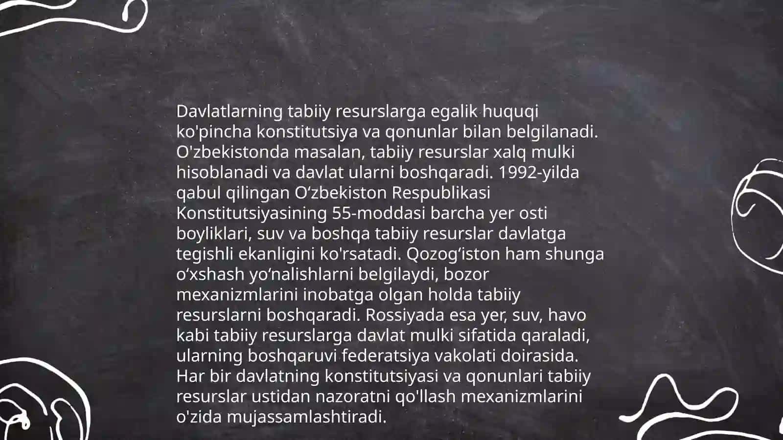 Tabiiy resuruslarga nisbatta mulk huquqi 4