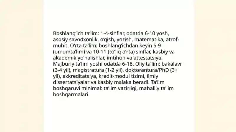 Ta'lim turlari va ta'limni tashkil etish 4