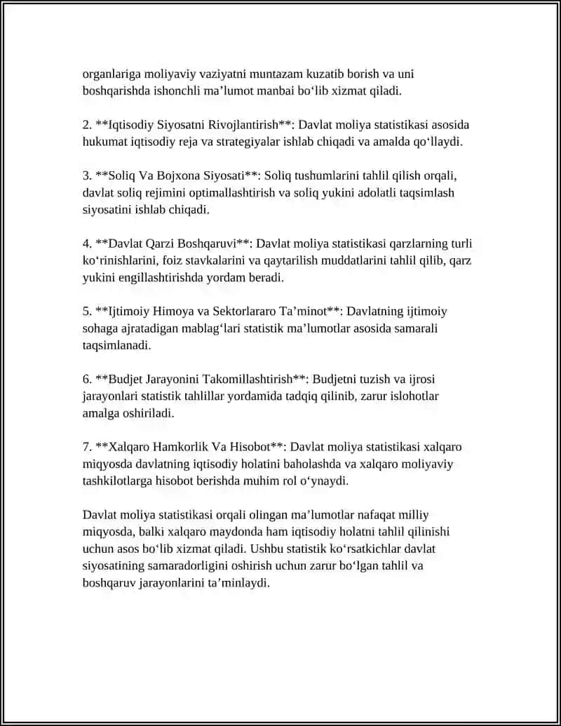 Davlat moliya statistikasi 4