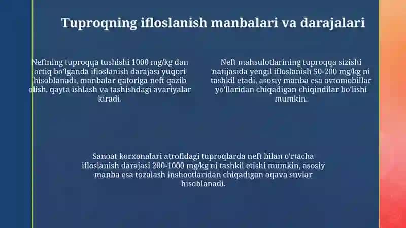 Neft va neft mahsulotlarining tuproqqa ta'siri 4