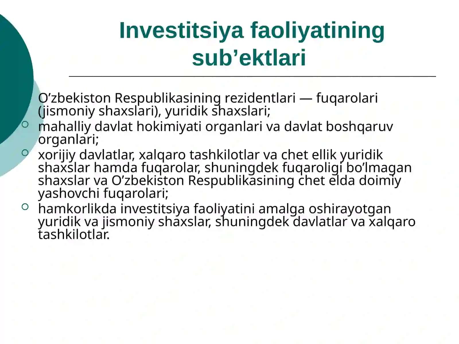 Investitsiya faoliyati va investitsiya siyosati 4