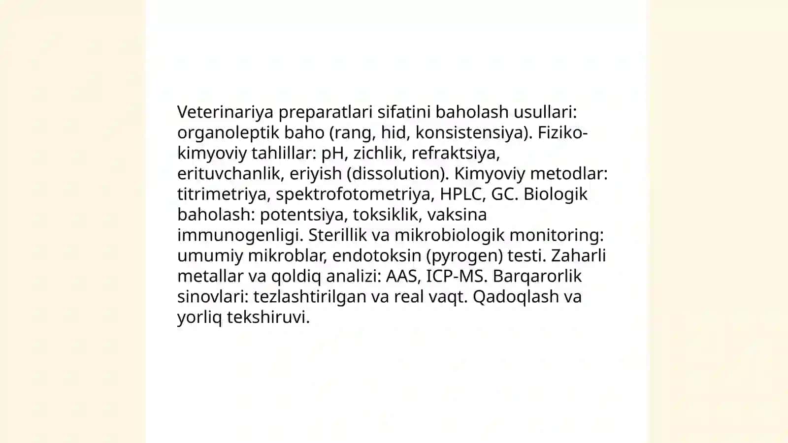 Veterinariya buyumlari va veterinariya texnikasining tovarshunoslik tahlili 4