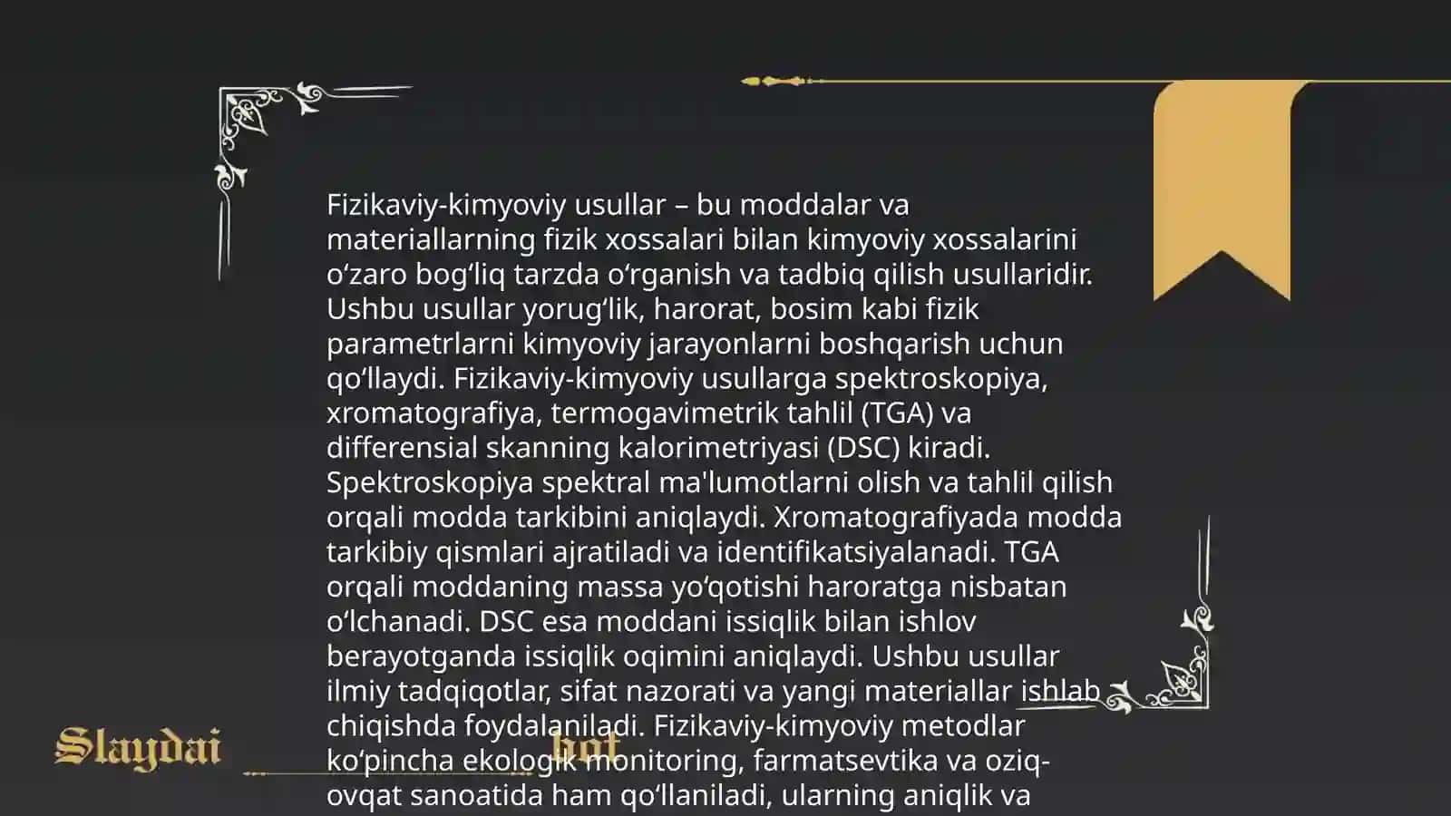 Oziq ovqat mahsulotlarini analiz qilish metodlari 4