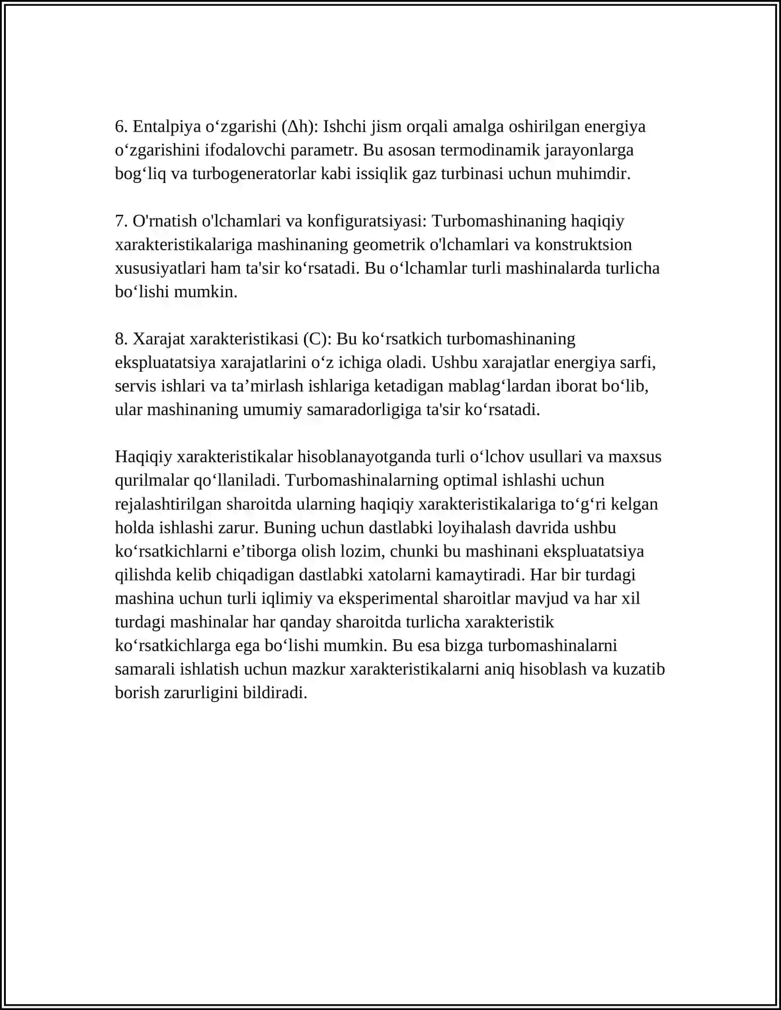 TURBOMASHINALARINING XAQIQIY XARAKTERISTIKALARI 4