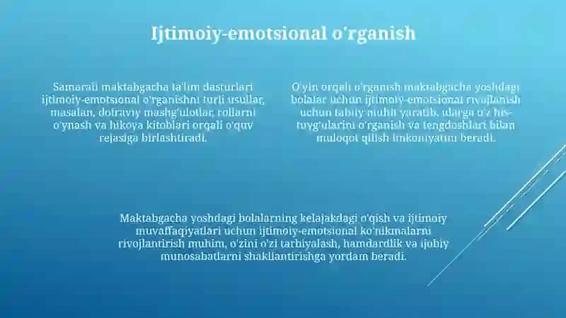 Maktabgacha yoshdagi bolalarga ta'lim berishning asosiy shakli 4