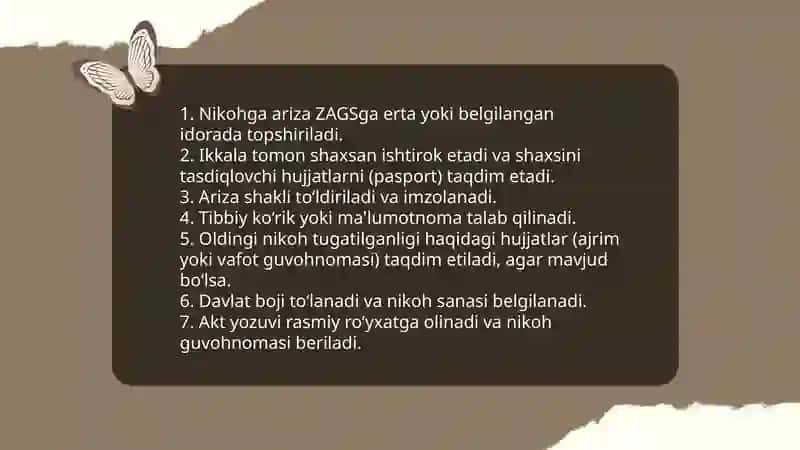 Nikoh tuzish tartibi va shartlari 4