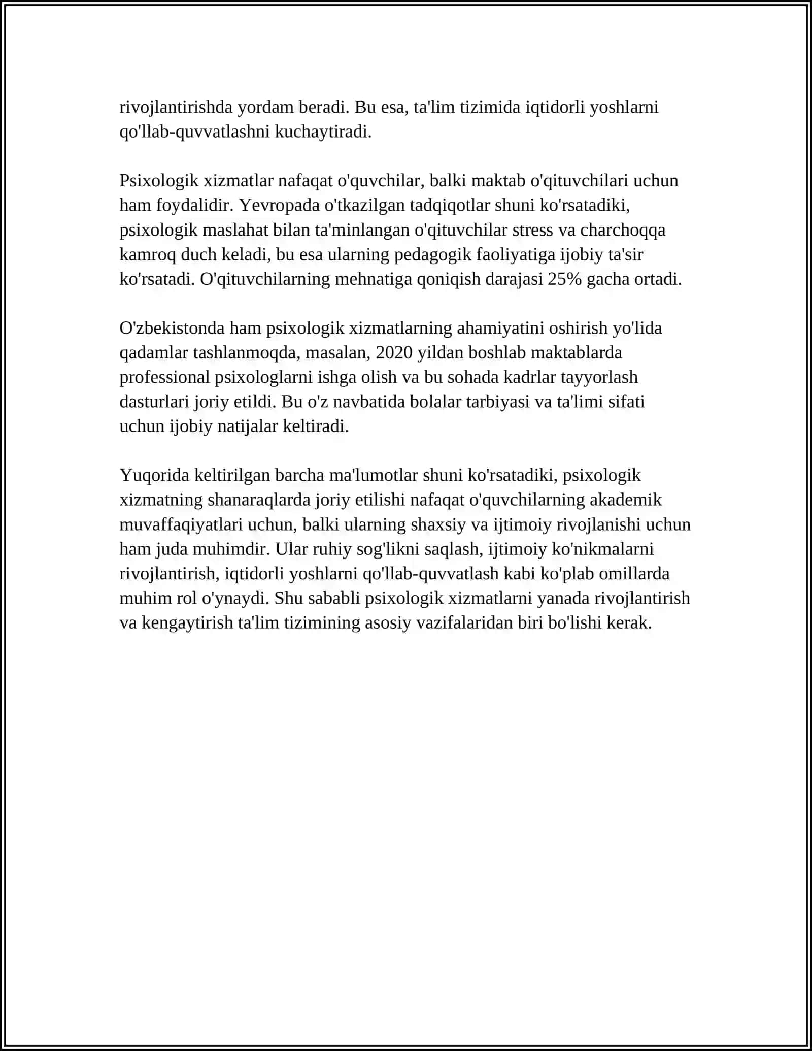 SHANARAQLARDA PSIXOLOGIYALIQ XIZMETTI SHOLKEMLESTRIW 4