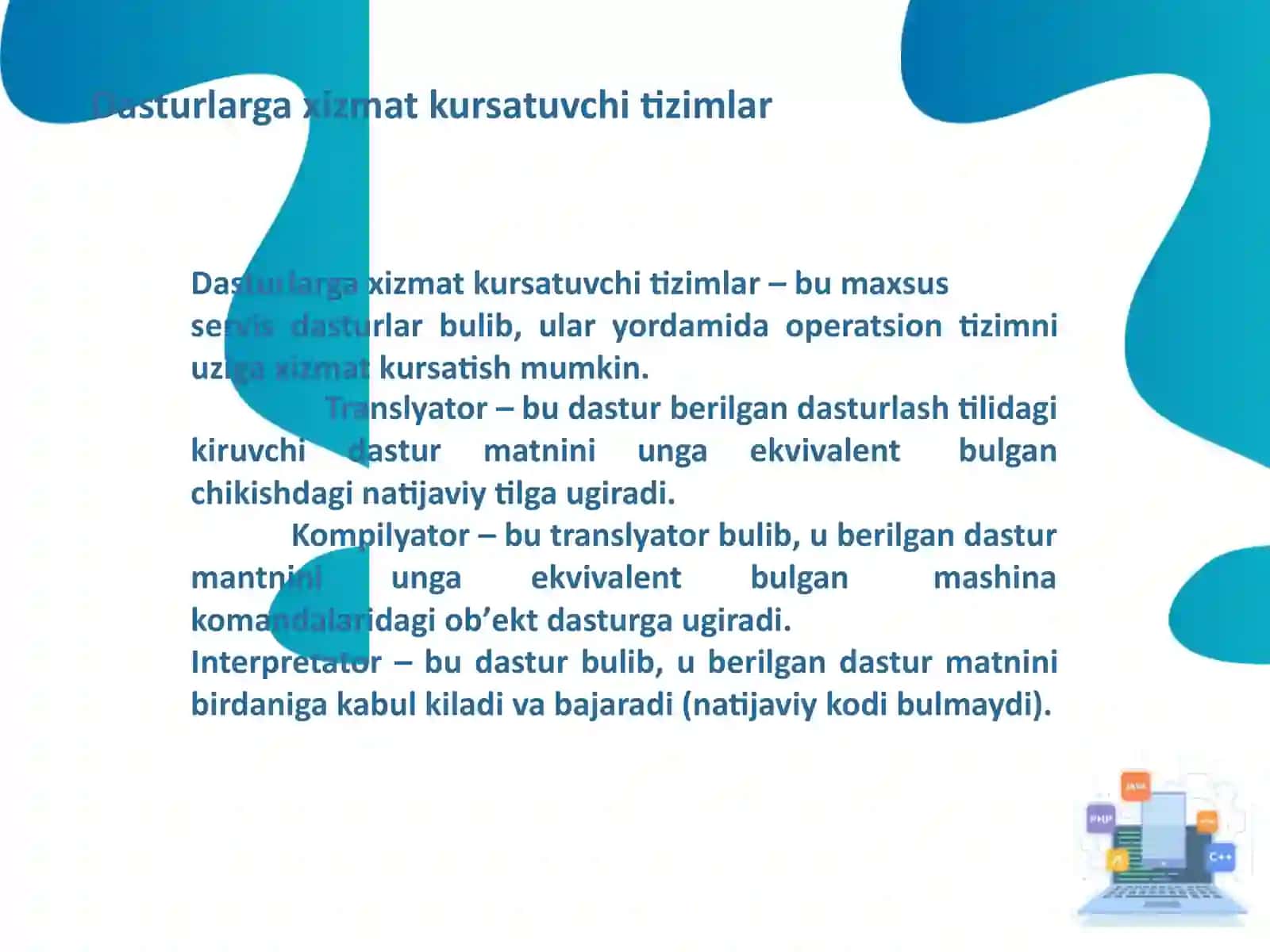 Dasturlash tizimlari va tillari 4