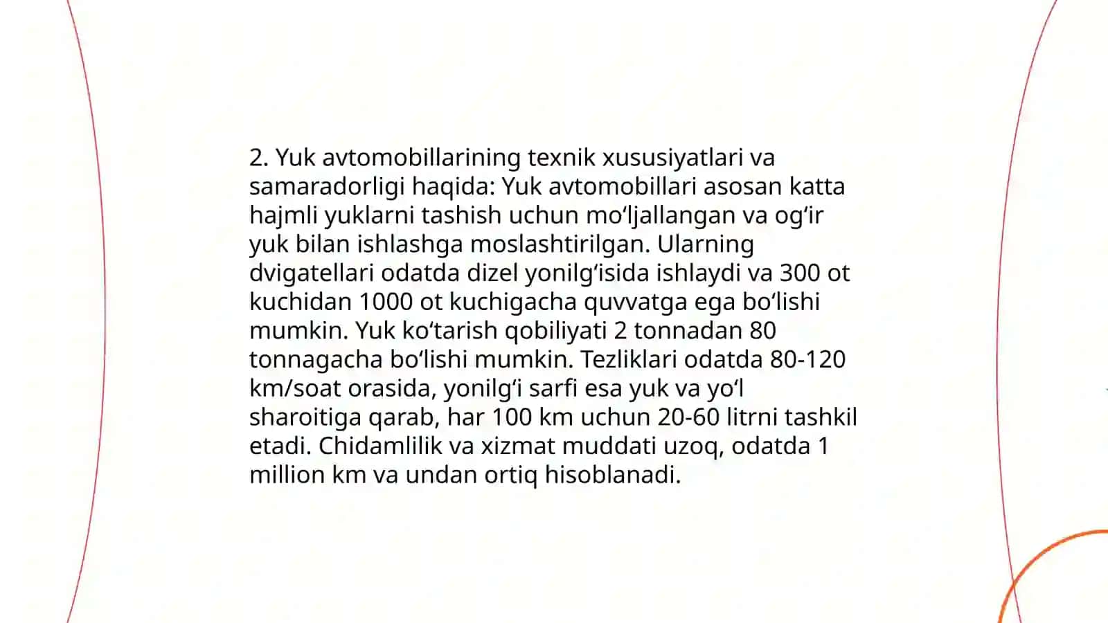 Yuk transport vositalari ishsamaradorligi 4
