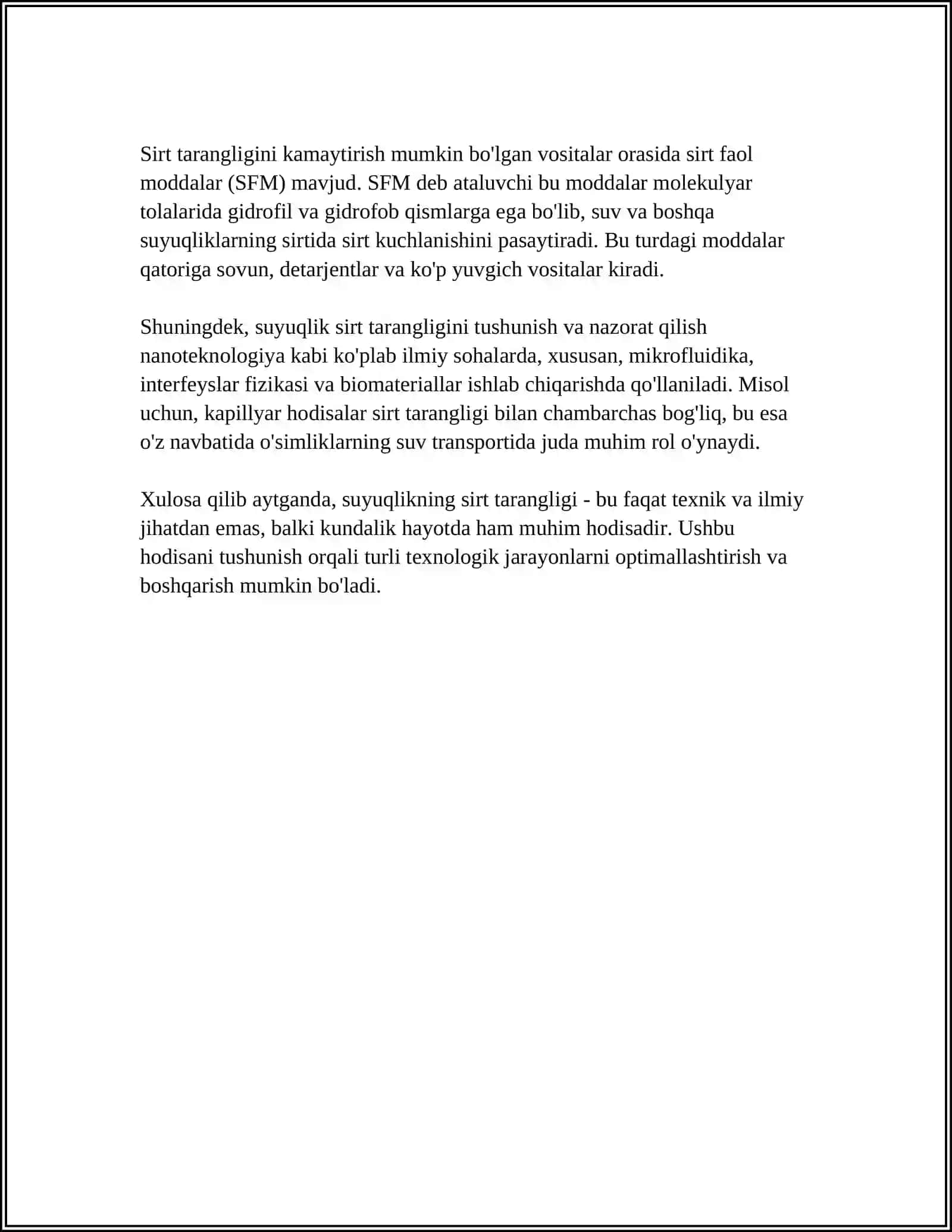 SUYUQLIKNING SIRTTARANGLIGI.HAVO VA GAZ EMBOLIYASI 4